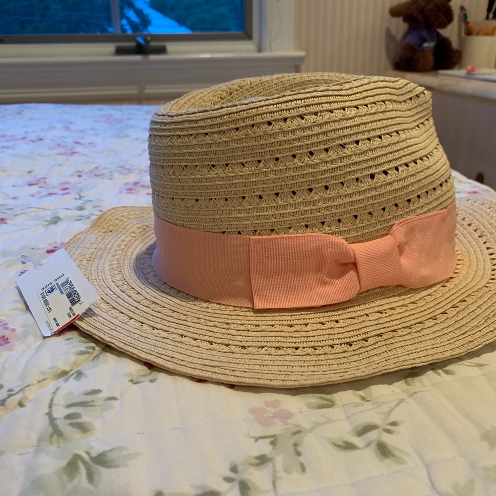 NWT Trixie Fedora with Pink Trimming